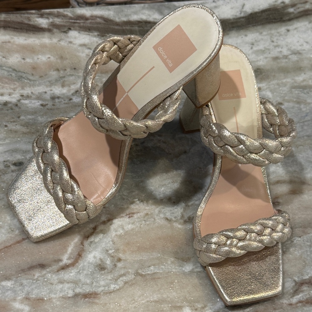 Women’s DOLCE VITA Paily light gold heels- Size 10 - Picture 3 of 9